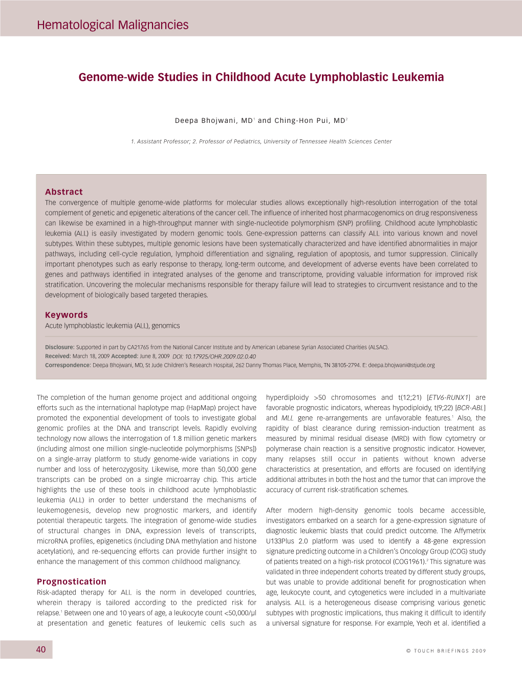 Hematological Malignancies