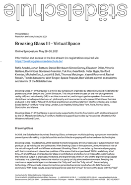 Breaking Glass III – Virtual Space