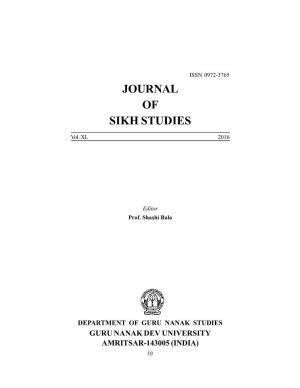 Journal of Sikh Studies