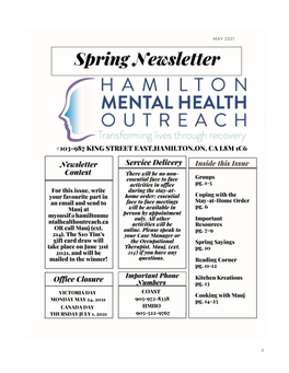 Spring Newsletter