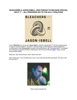 Bleachers X Jason Isbell Join Forces to Release Special Split 7” – All Proceeds Go to the Ally Coalition