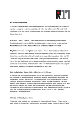 R17 Programme Notes