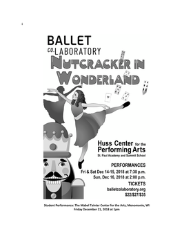 Nutcracker in Wonderland Curriculum Guide for Schools