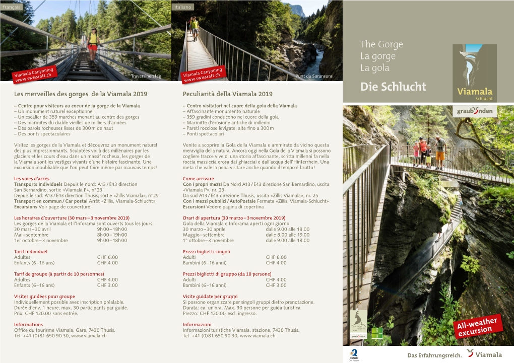 Die Schlucht Les Merveilles Des Gorges De La Viamala 2019 Peculiarità Della Viamala 2019