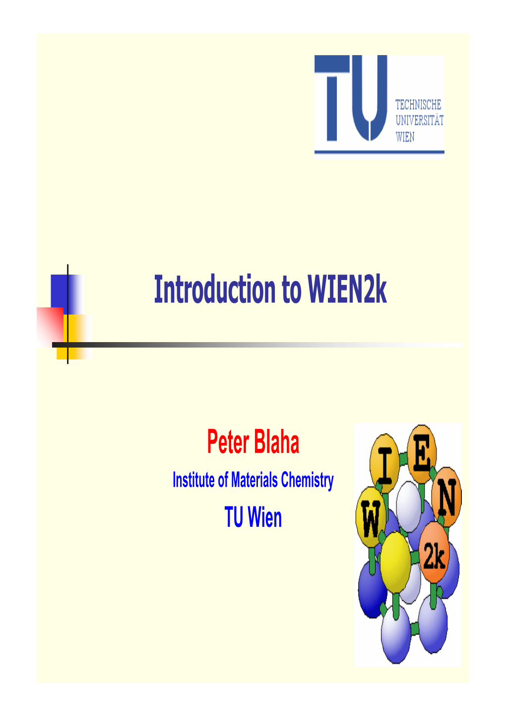 Introduction to Wien2k