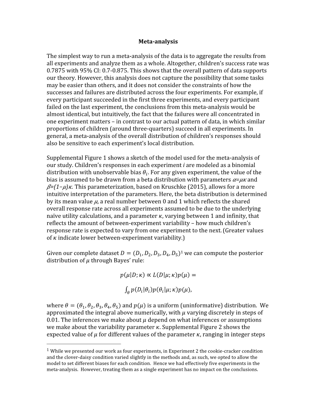 Meta-‐Analysis the Simplest Way to Run a Meta-‐Analysis of the Data Is