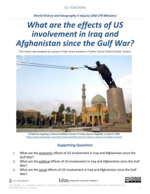 What Are the Effects of US Involvement in Iraq and Afghanistan Since The