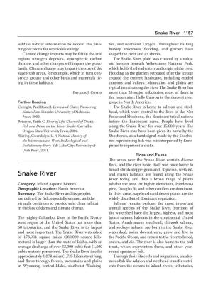 Snake River 1157 Wildlife Habitat Information to Inform the Plan- Ton, and Northeast Oregon