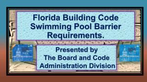 Florida Building Code Swimming Pool Barrier Requirements