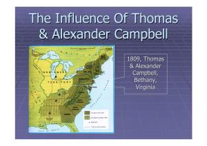 The Influence of Thomas & Alexander Campbell