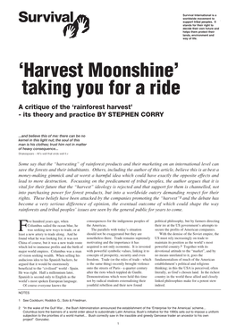 Harvest Moonshine’ Taking You for a Ride