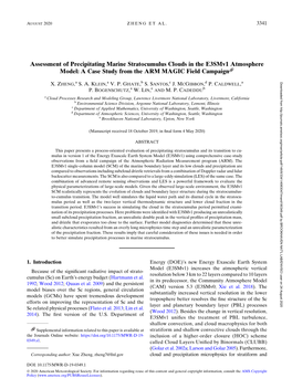 Assessment of Precipitating Marine Stratocumulus Clouds in the E3smv1 Atmosphere Model: a Case Study from the ARM MAGIC Field Campaign