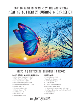 Healing Butterfly Sunrise & Dandelion