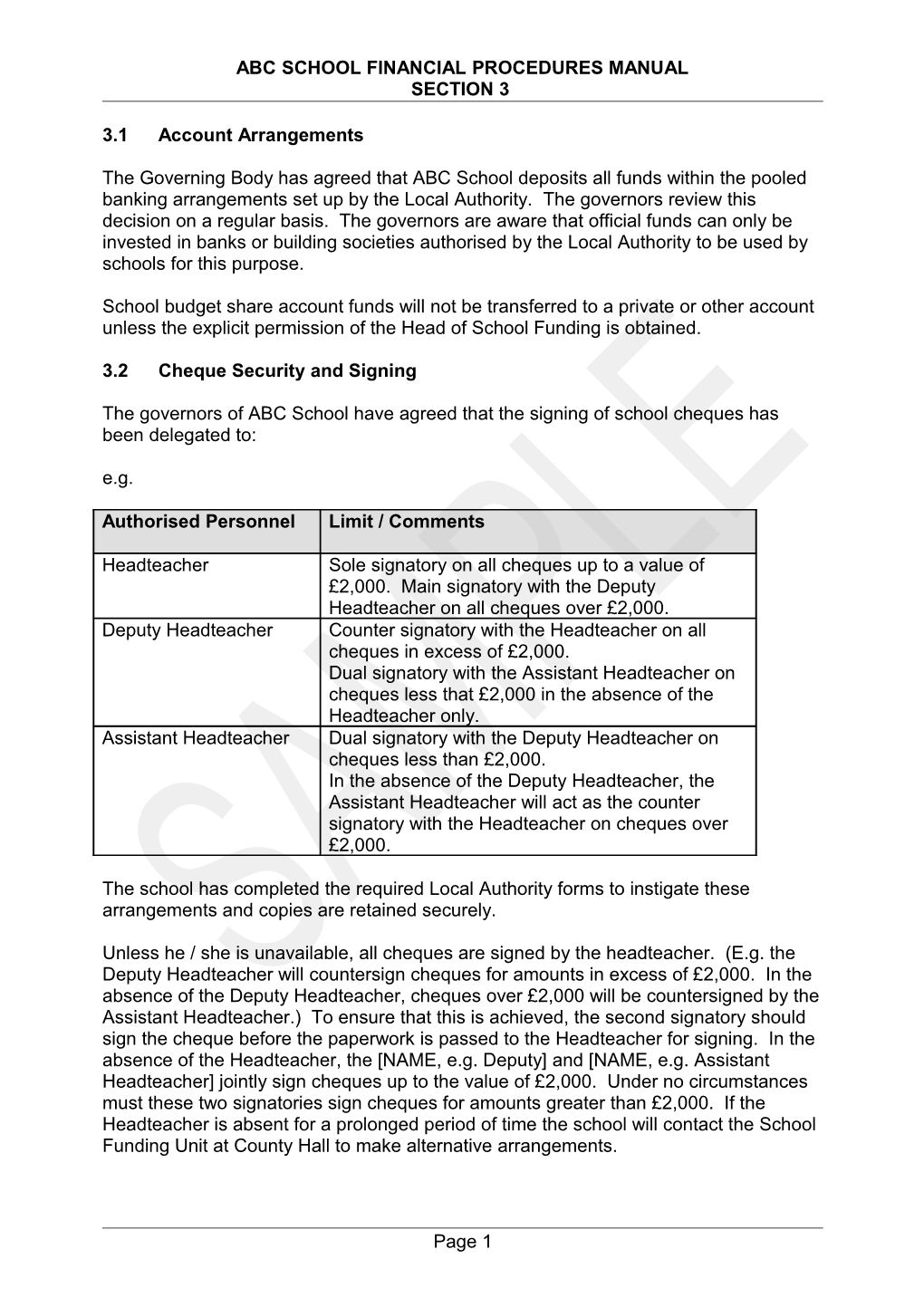 Manual of Financial Procedures Section 3