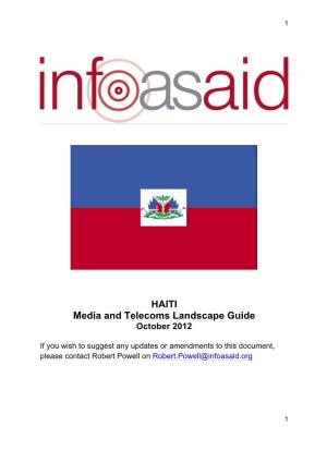HAITI Media and Telecoms Landscape Guide October 2012