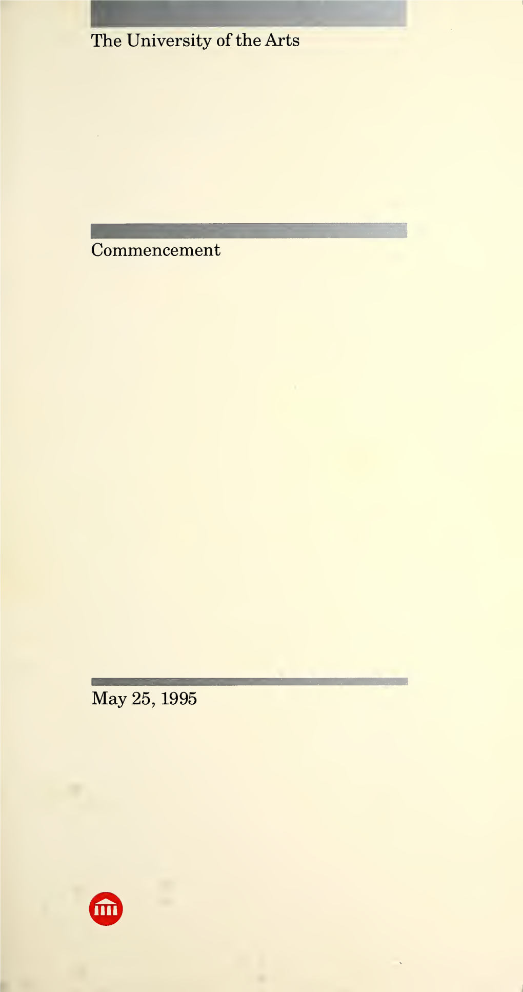 Commencement Program, 1995