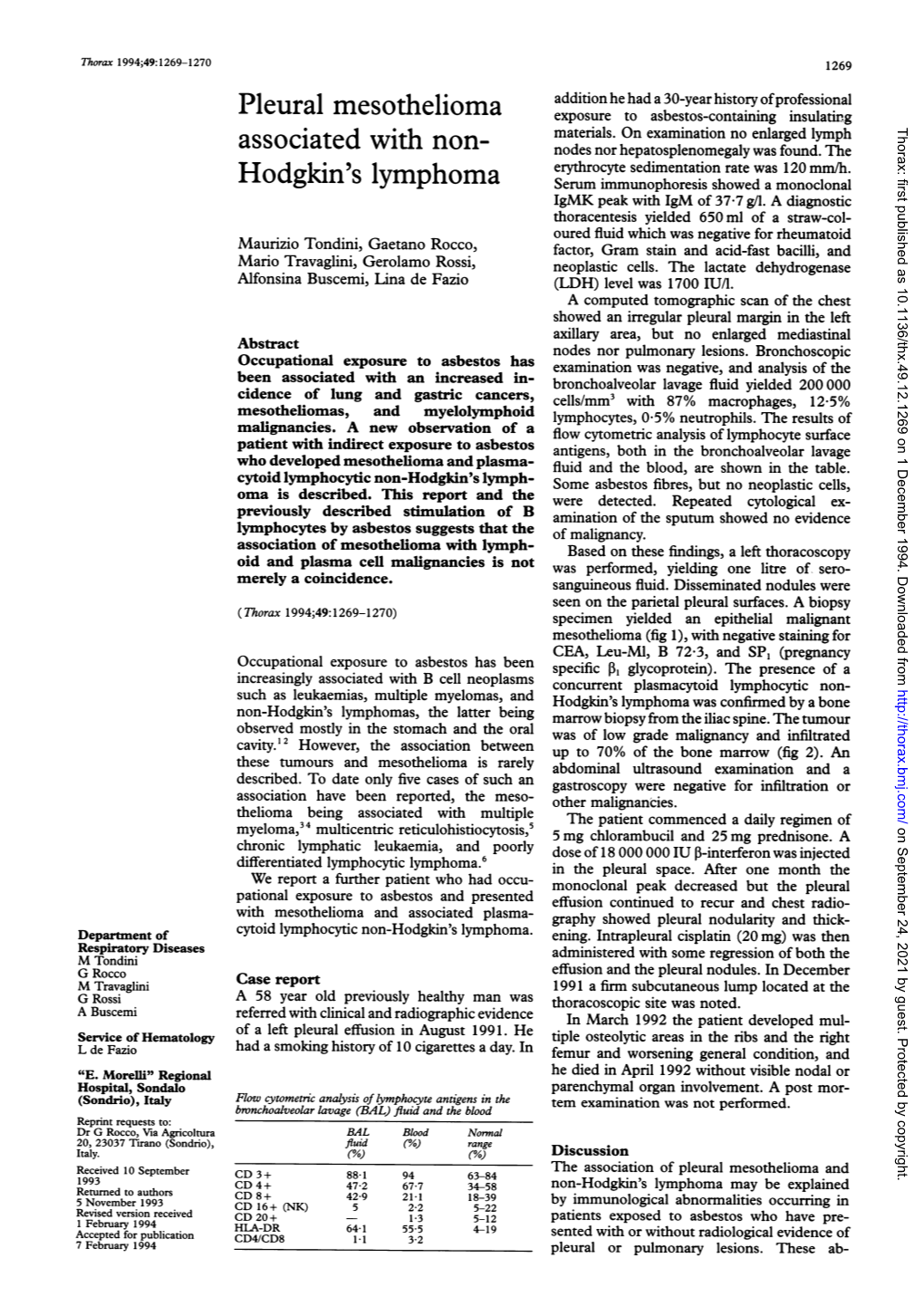 Hodgkin's Lymphoma Serum Immunophoresis Showed a Monoclonal Igmk Peak with Igm of 37-7 G/L