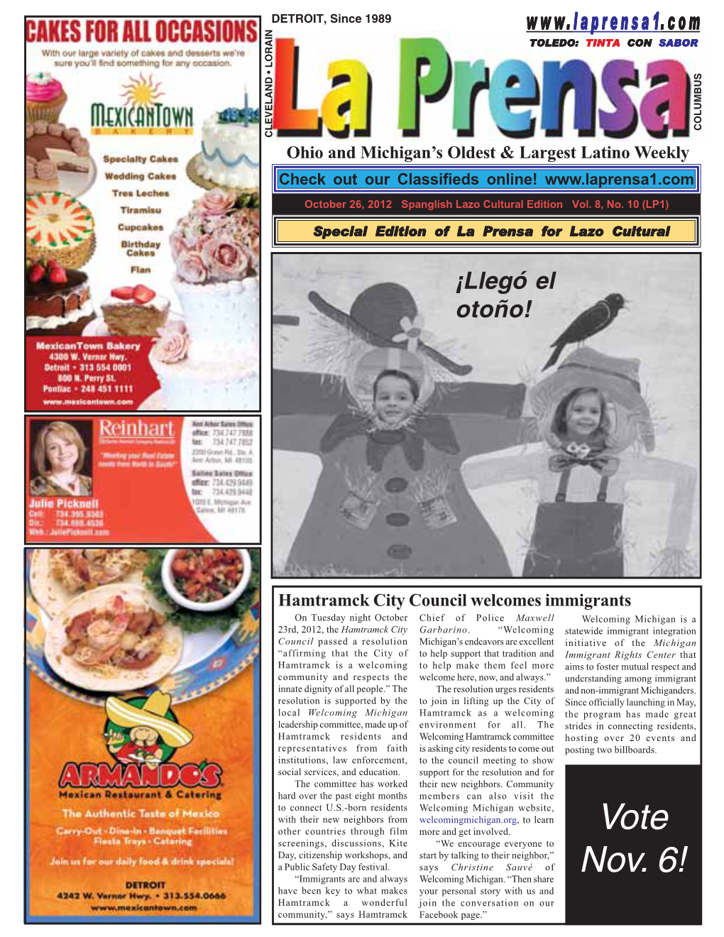 October 2012 Lazo Cultural Insert