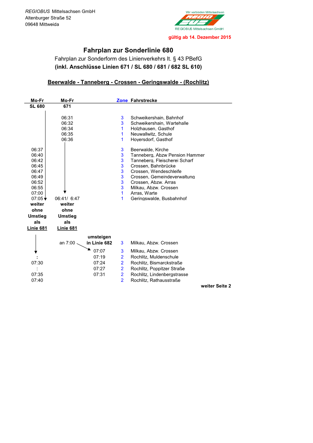 Fahrplan Zur Sonderlinie 680 Fahrplan Zur Sonderform Des Linienverkehrs Lt