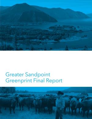 Greater Sandpoint Greenprint Final Report Greater Sandpoint Greenprint Final Report