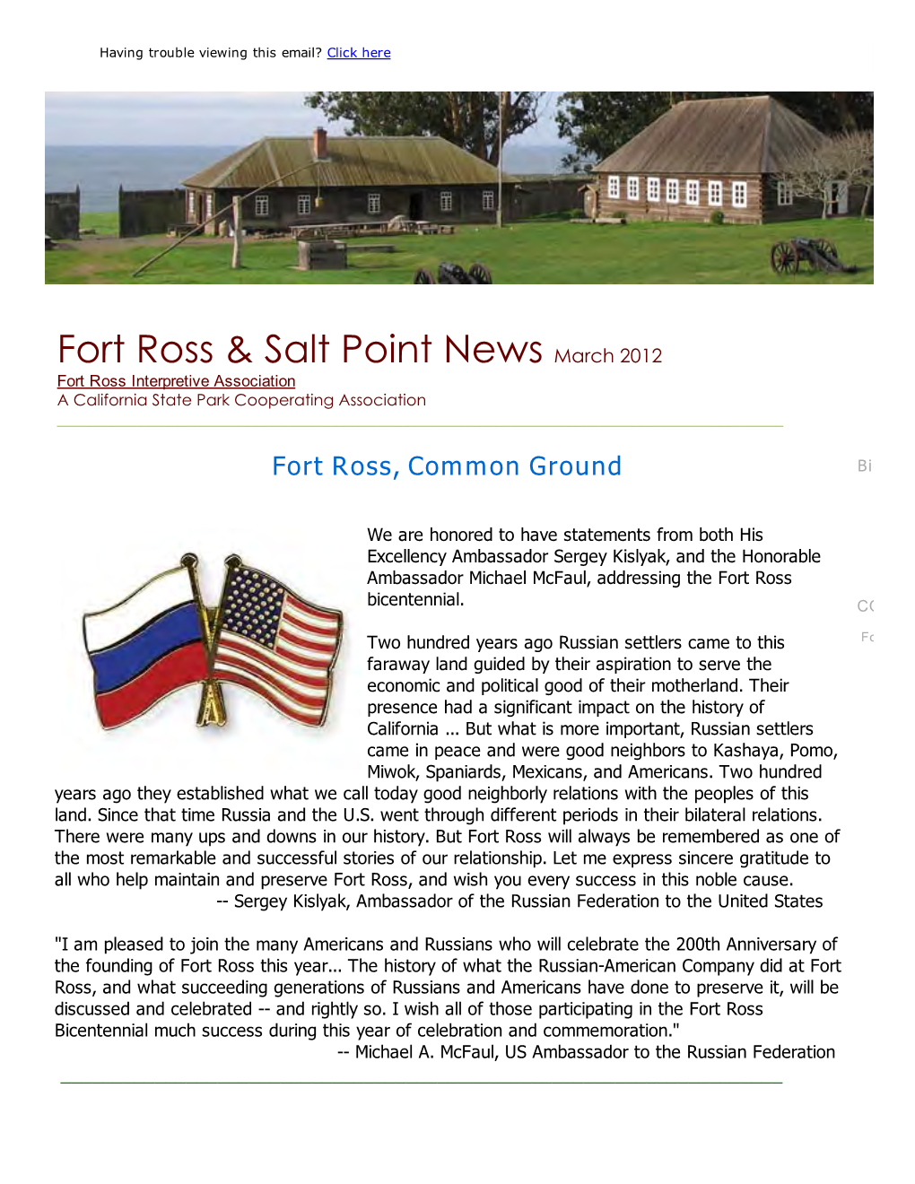 Fort Ross & Salt Point News March 2012