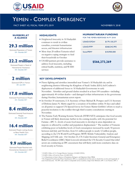 Yemen Complex Emergency Fact Sheet #2
