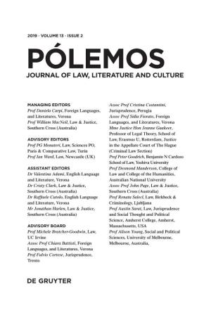 Pólemos Journal of Law, Literature and Culture