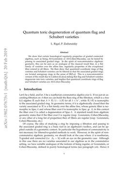 Quantum Toric Degeneration of Quantum Flag and Schubert Varieties