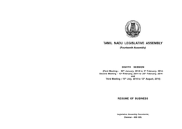 TAMIL NADU LEGISLATIVE ASSEMBLY (Fourteenth Assembly)