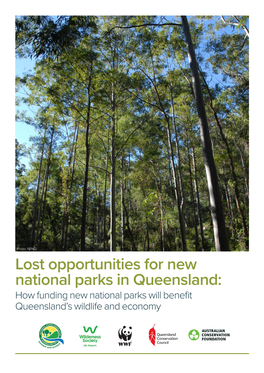 Lost Opportunities for New National Parks in Queensland