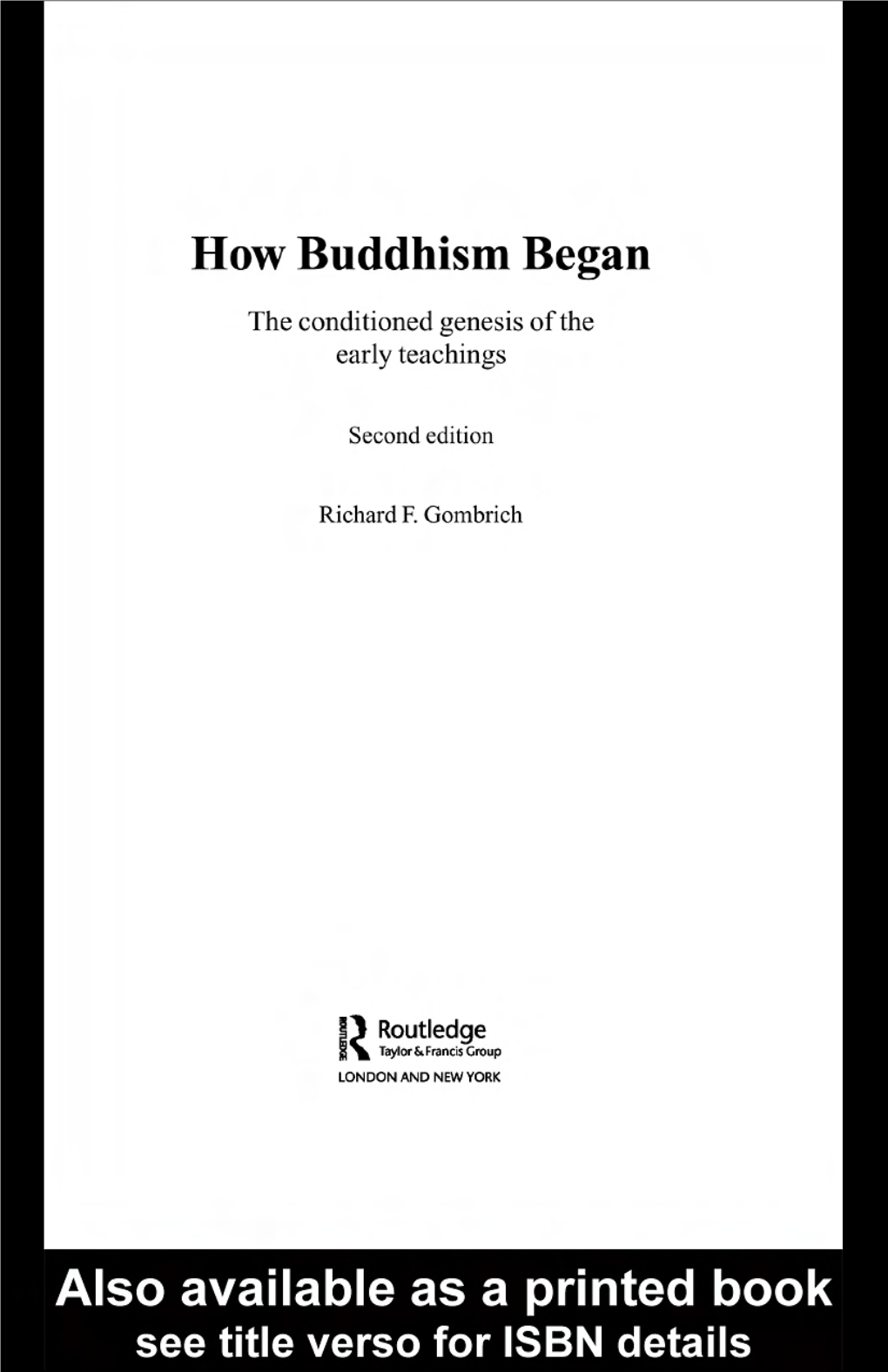 How Buddhism Began