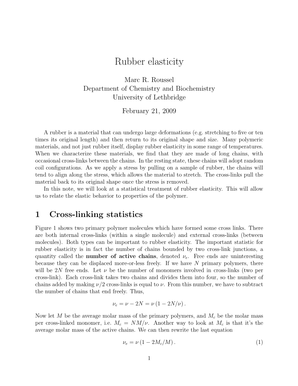 Rubber Elasticity