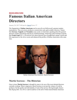 ITALIAN AMERICAN Movie DIRECTORS