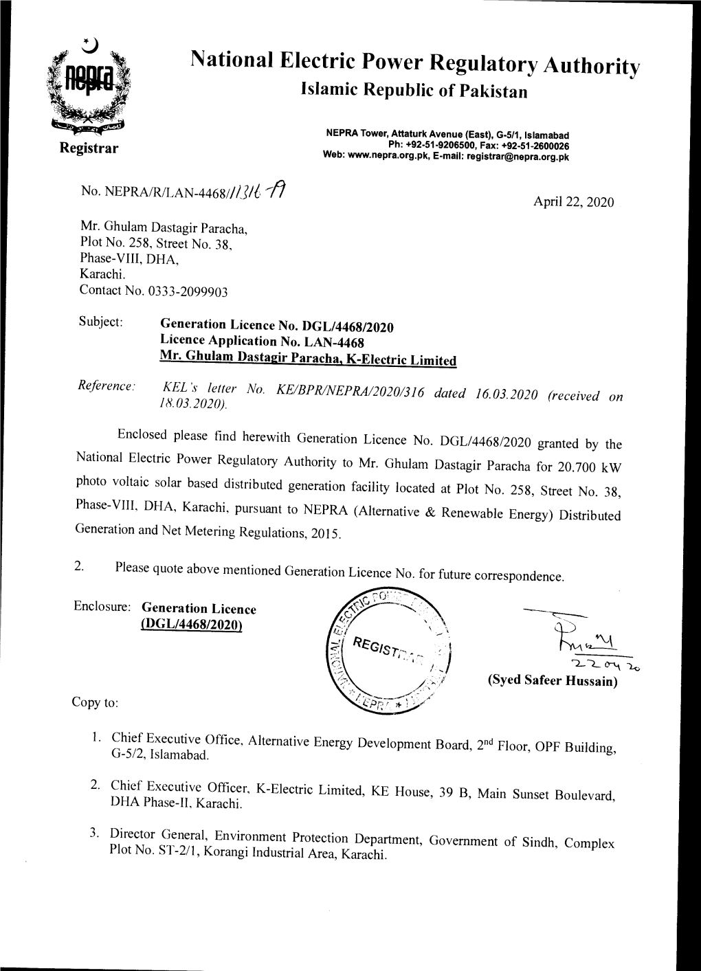 National Electric Power Regulatory Authority Islamic Republic of Pakistan