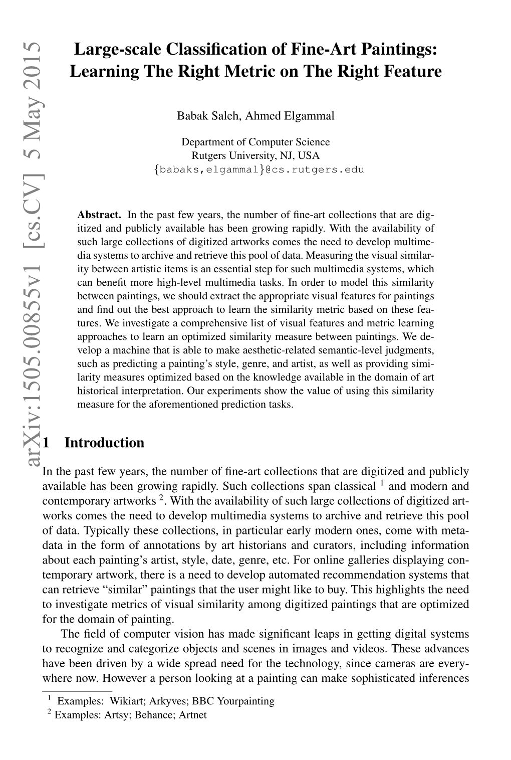 Large-Scale Classification of Fine-Art Paintings: Learning the Right