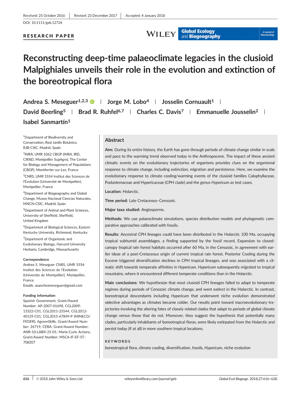 Reconstructing Deep‐Time Palaeoclimate Legacies in The