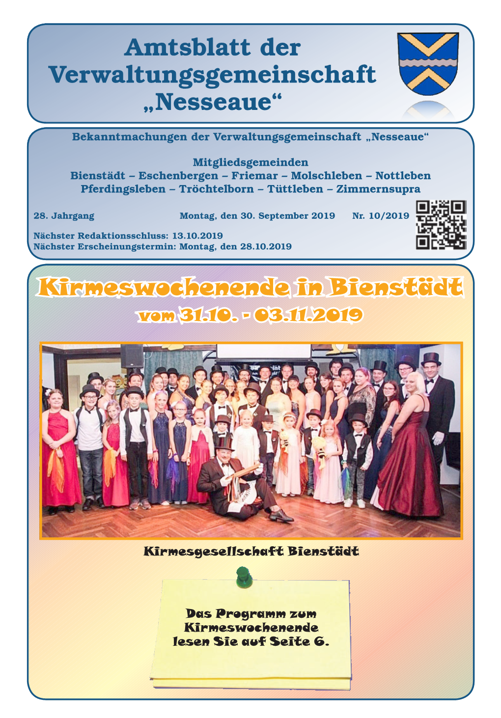 Amtsblatt Der Verwaltungsgemeinschaft „Nesseaue“