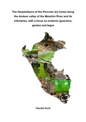 The Herpetofauna of the Peruvian Dry Forest Along the Andean Valley of the Marañón River and Its Tributaries, with a Focus on Endemic Iguanians, Geckos and Tegus