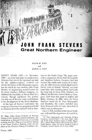 John Frank Stevens, Great Northern Engineer