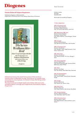Book Factsheet Charles Dickens & Tatjana Hauptmann