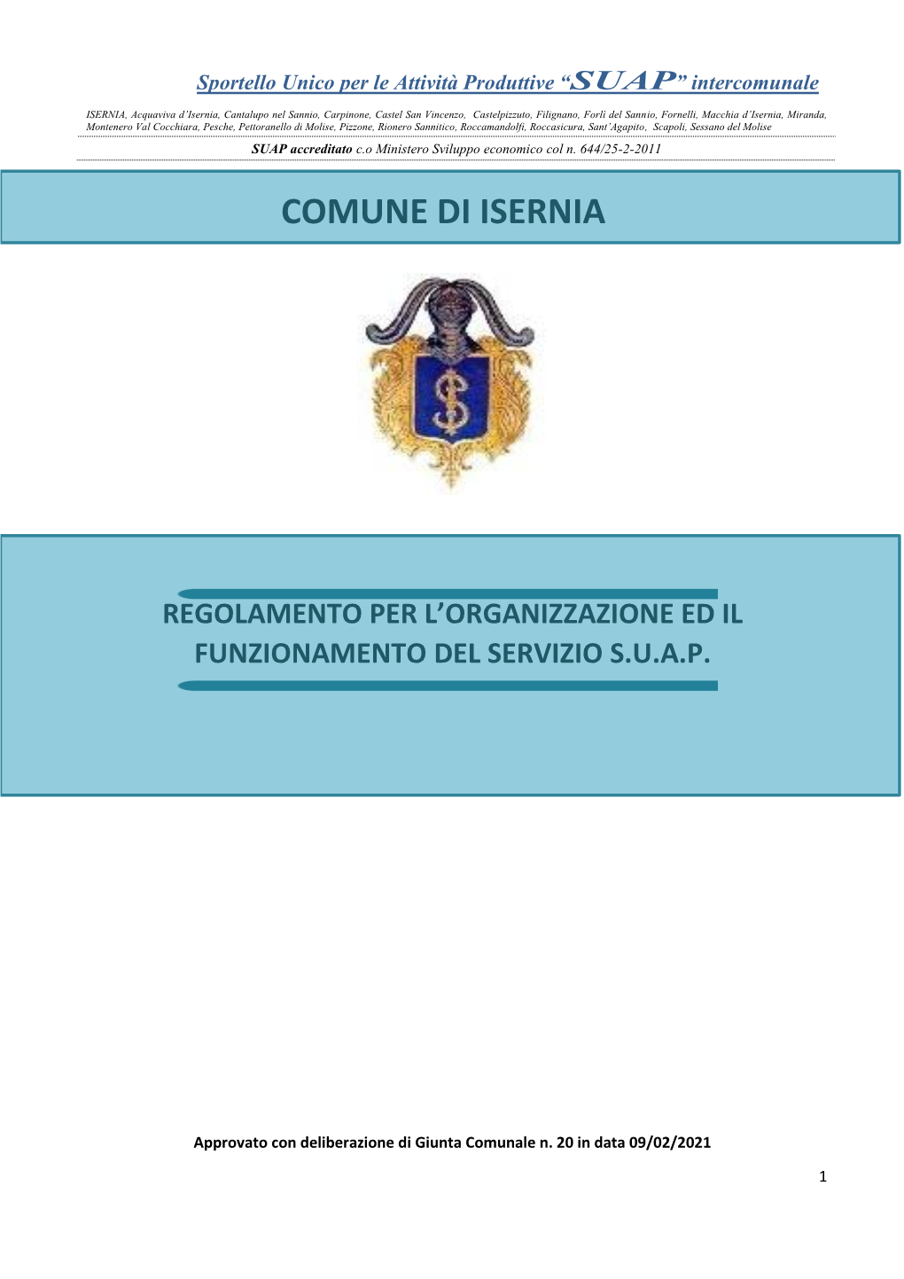 Nuovo Regolamento Di Organizzazione Del Servizio Suap