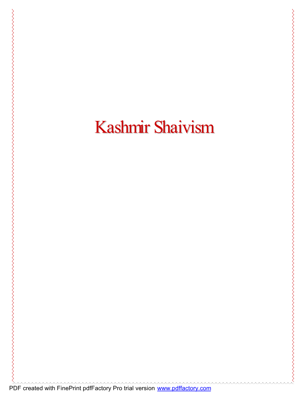 Kashmir Shaivism