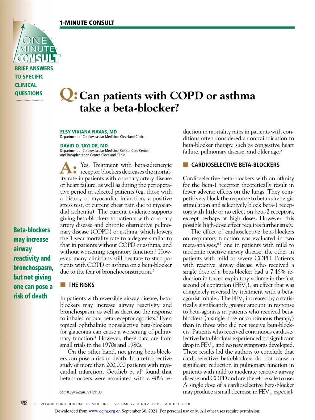 Q:Can Patients with COPD Or Asthma