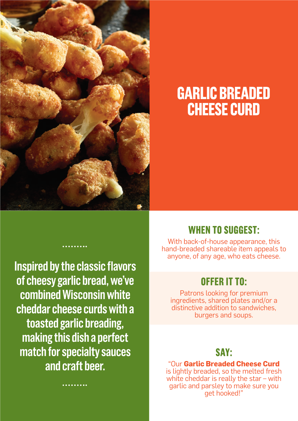Garlic Breaded Cheese Curd