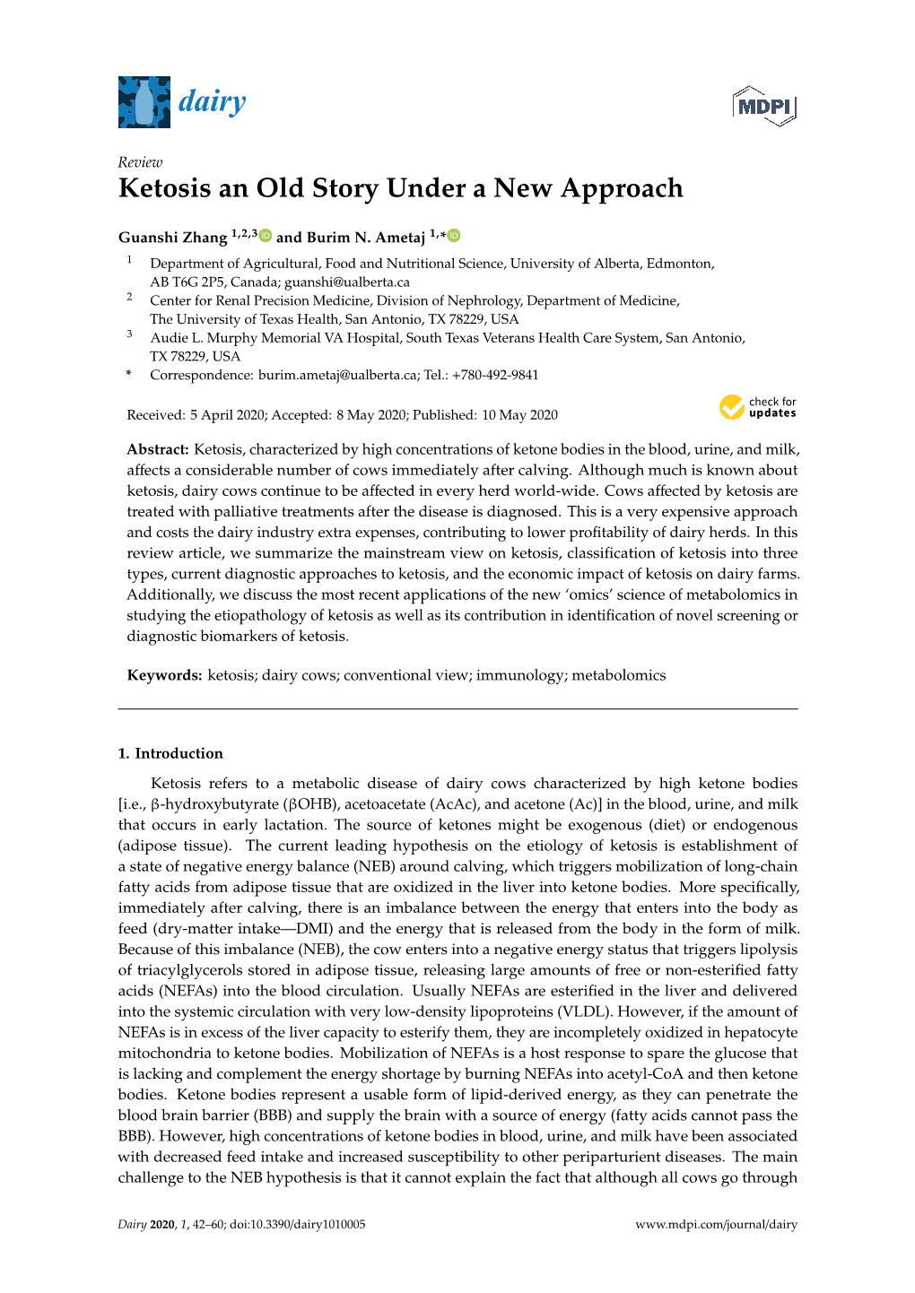 Ketosis an Old Story Under a New Approach