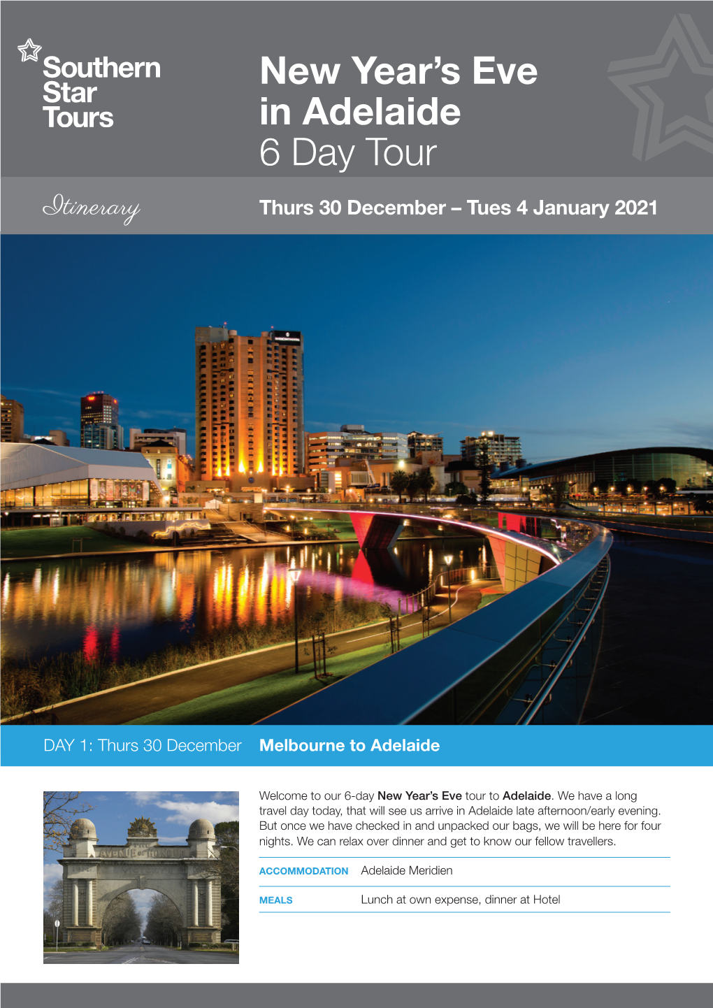 New Year's Eve in Adelaide 6 Day Tour