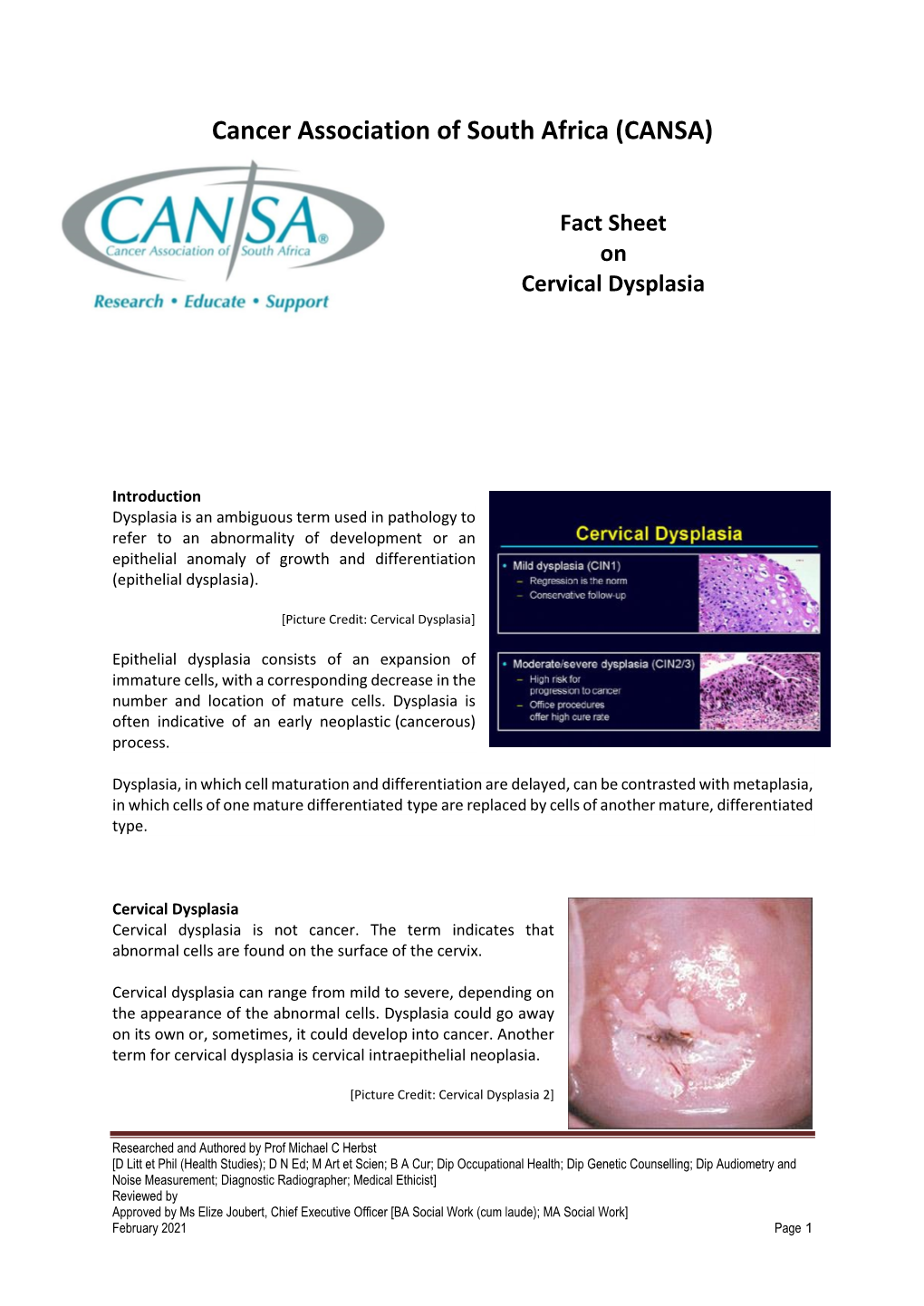 Cervical Dysplasia