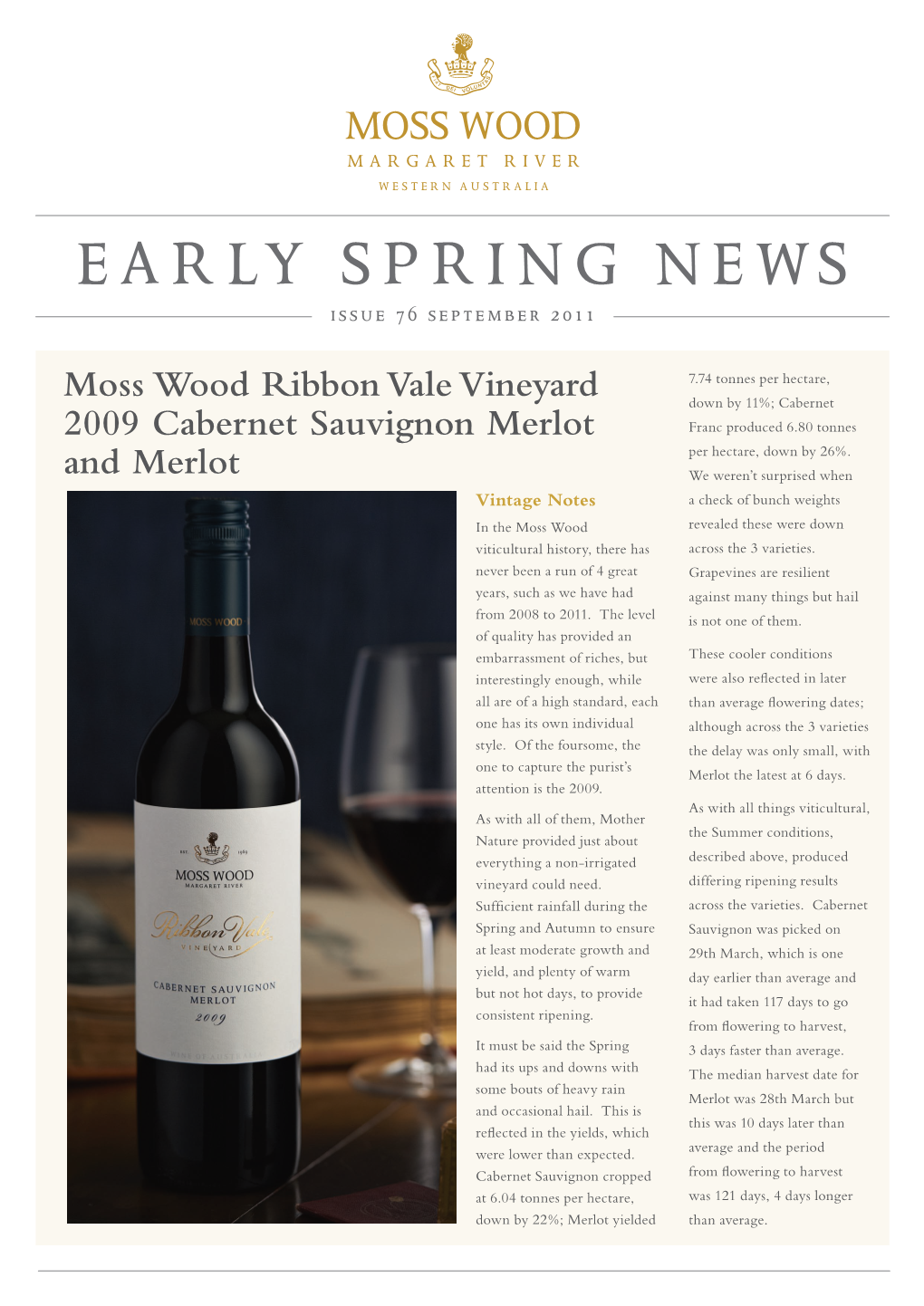 EARLY SPRING NEWS Issue 76 September 2011