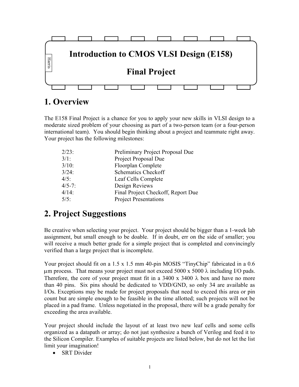 2/23: Preliminary Project Proposal Due