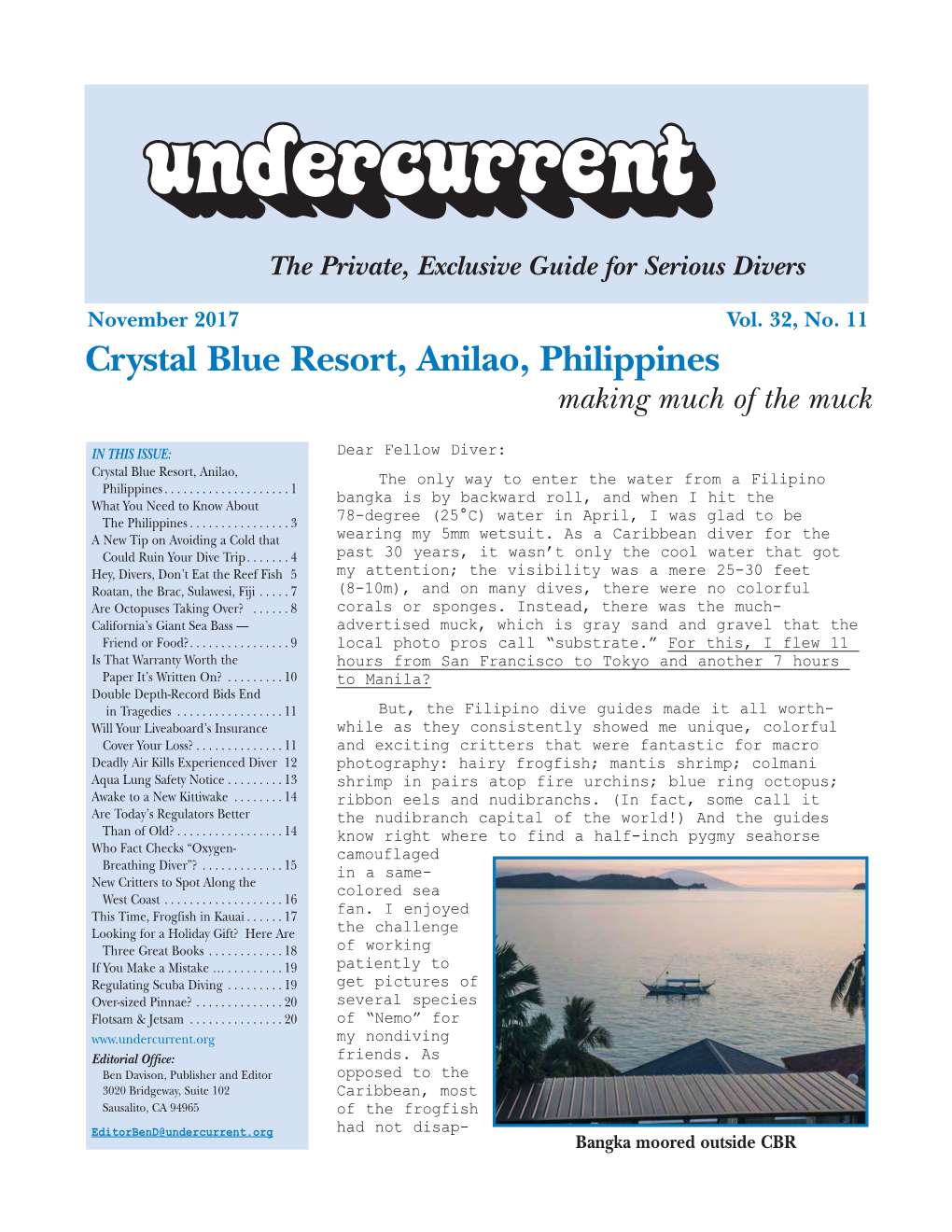 Crystal Blue Resort, Anilao, Philippines + [Other Articles